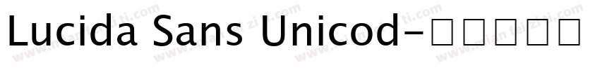 Lucida Sans Unicod字体转换